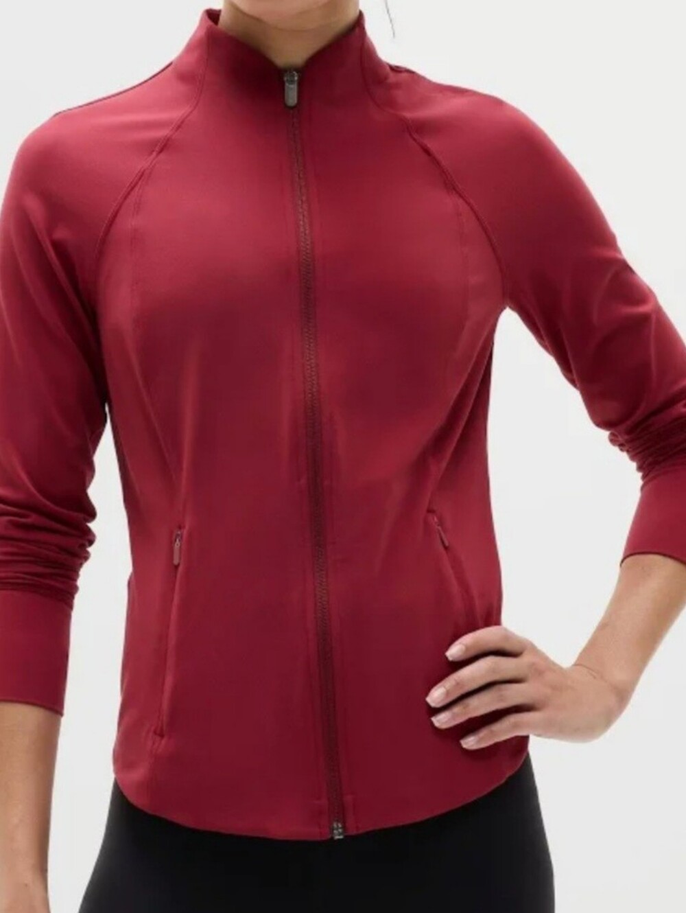 Athleta Salutation Jacket - Deep Burgundy